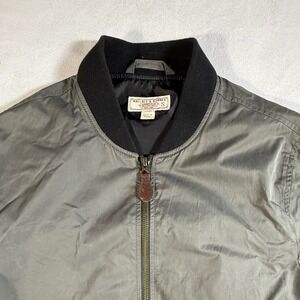 Wallace & Barnes Bomber Jacket Men's Small Olive Green Full Zip Coat 90's